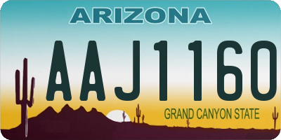 AZ license plate AAJ1160