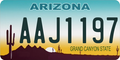 AZ license plate AAJ1197