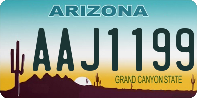 AZ license plate AAJ1199