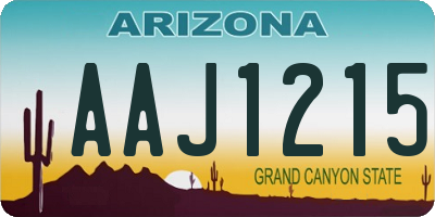AZ license plate AAJ1215