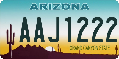 AZ license plate AAJ1222