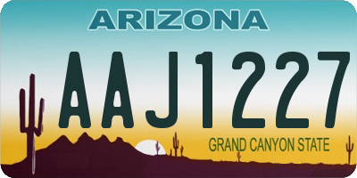 AZ license plate AAJ1227