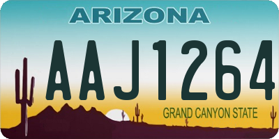 AZ license plate AAJ1264