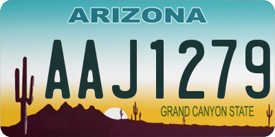 AZ license plate AAJ1279