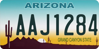 AZ license plate AAJ1284