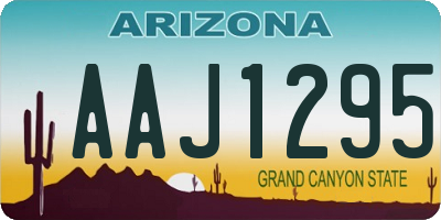 AZ license plate AAJ1295