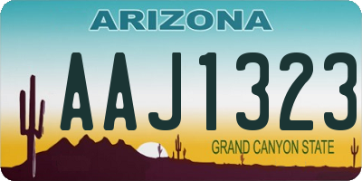 AZ license plate AAJ1323