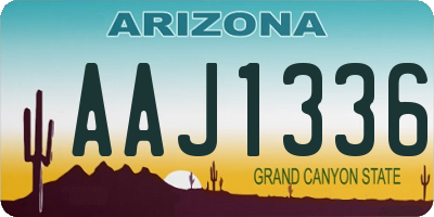 AZ license plate AAJ1336