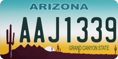 AZ license plate AAJ1339
