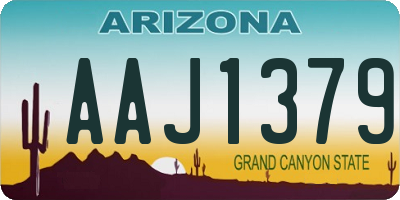 AZ license plate AAJ1379