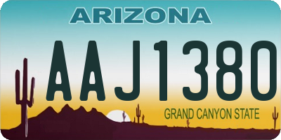 AZ license plate AAJ1380
