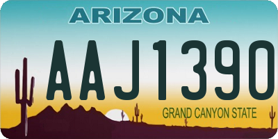 AZ license plate AAJ1390