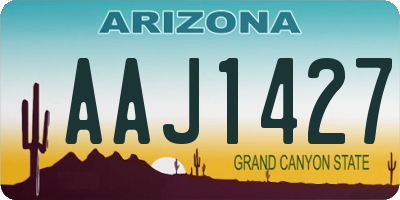 AZ license plate AAJ1427