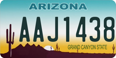 AZ license plate AAJ1438