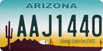 AZ license plate AAJ1440