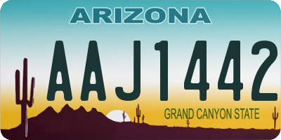 AZ license plate AAJ1442