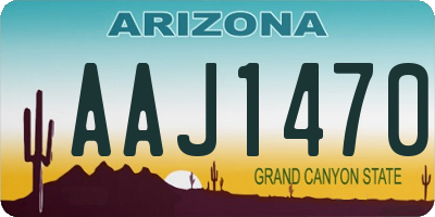 AZ license plate AAJ1470