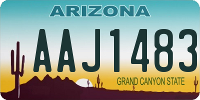 AZ license plate AAJ1483