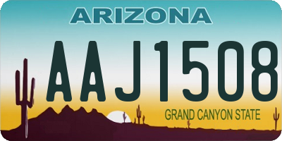 AZ license plate AAJ1508