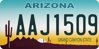 AZ license plate AAJ1509