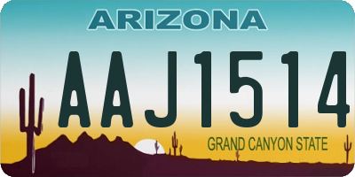 AZ license plate AAJ1514