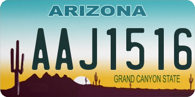 AZ license plate AAJ1516