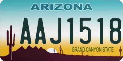 AZ license plate AAJ1518
