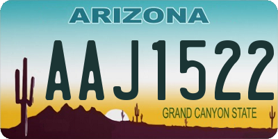 AZ license plate AAJ1522
