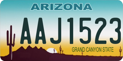 AZ license plate AAJ1523