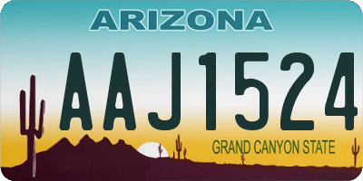 AZ license plate AAJ1524