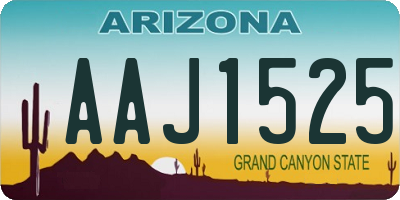 AZ license plate AAJ1525