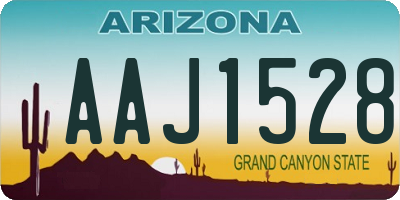 AZ license plate AAJ1528