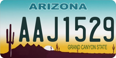 AZ license plate AAJ1529