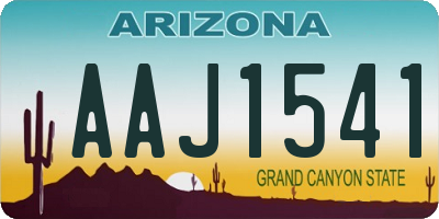 AZ license plate AAJ1541