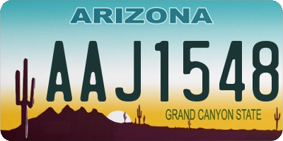 AZ license plate AAJ1548