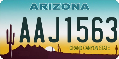 AZ license plate AAJ1563