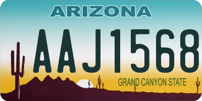 AZ license plate AAJ1568