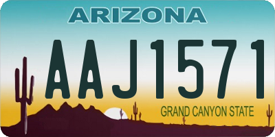 AZ license plate AAJ1571