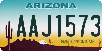 AZ license plate AAJ1573
