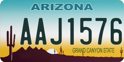AZ license plate AAJ1576