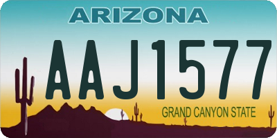 AZ license plate AAJ1577