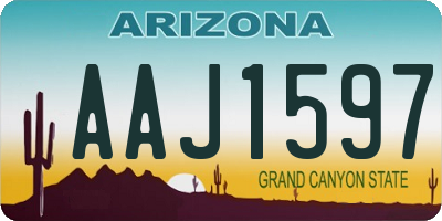 AZ license plate AAJ1597