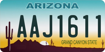 AZ license plate AAJ1611