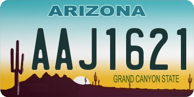 AZ license plate AAJ1621