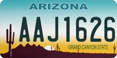 AZ license plate AAJ1626