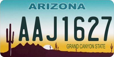 AZ license plate AAJ1627