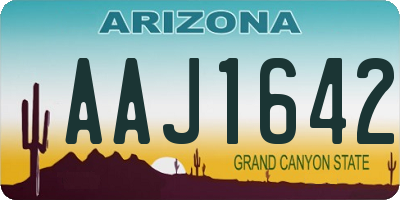 AZ license plate AAJ1642