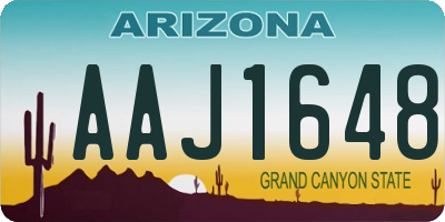 AZ license plate AAJ1648