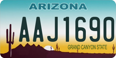 AZ license plate AAJ1690