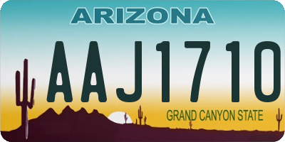 AZ license plate AAJ1710